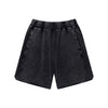 Washed Raw Edge Baggy Shorts