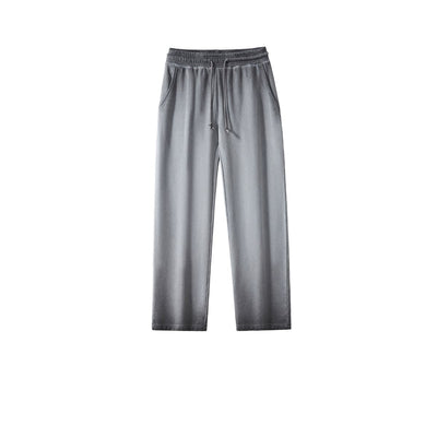 Drawstring Wide Leg Faded Trousers-INNBLAC Fashion Apparel