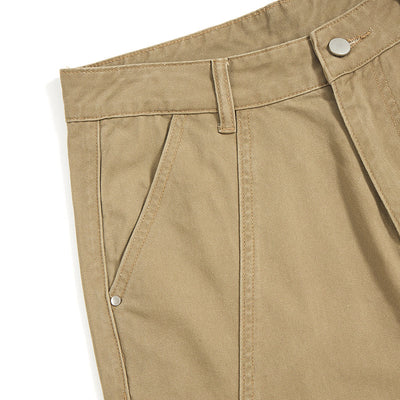 Loose-Fit Ripped Front Seam Trousers