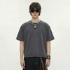 Rivet Detail Washed Boxy Fit T-Shirt