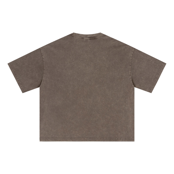 Oversized Vintage Wash Cotton Tee Shirt