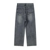 Vintage Wash Wide Leg Denim Jeans