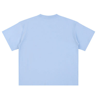 Relaxed Fit Boxy Solid Color Minimal Tee