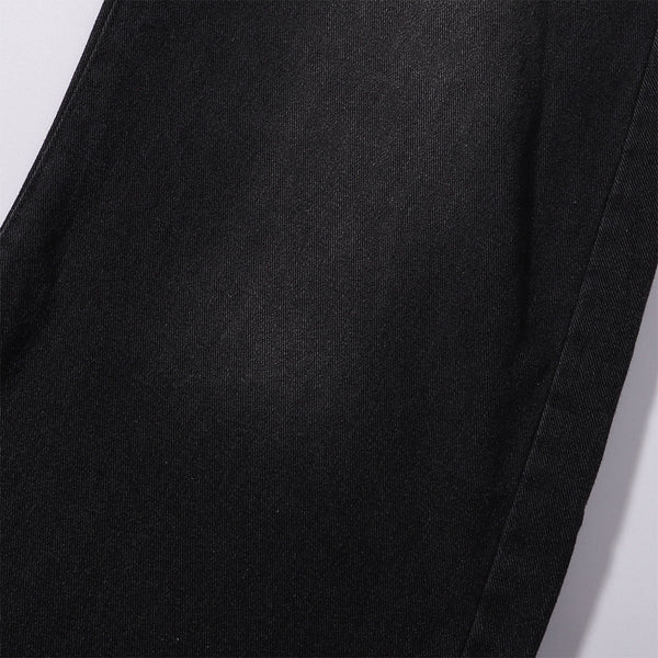 Black Washed Wide Leg Denim Jeans