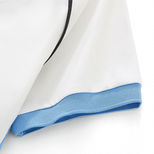 Contrast V-Neck Slim Fit Cropped Y2K Tee