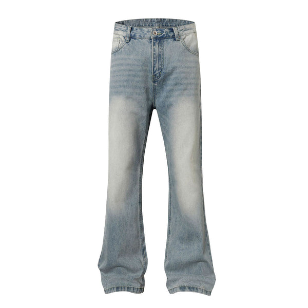 Vintage Light Wash Flared Loose Fit Streetwear Jeans