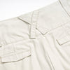 Beige Oversized Cargo Cropped Pants