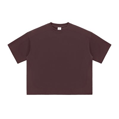 Plain Color Boxy Cotton T Shirt 230gsm