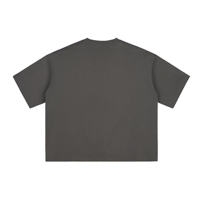 Plain Color Boxy Cotton T Shirt 230gsm