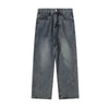 Vintage Wash Wide Leg Denim Jeans