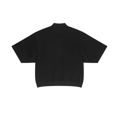 Oversized Mock Neck Short Sleeve T-shirt