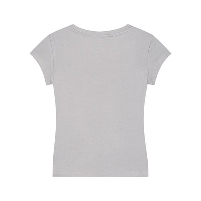 Solid-Color V-Neck Cotton T-Shirt 6.45oz