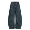 Paint Splatter American High Street Wide Denim