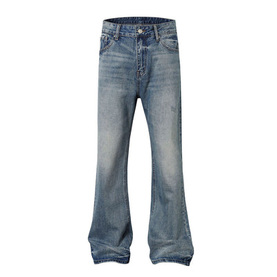 Vintage Light Wash High Waisted Flared Denim Jeans