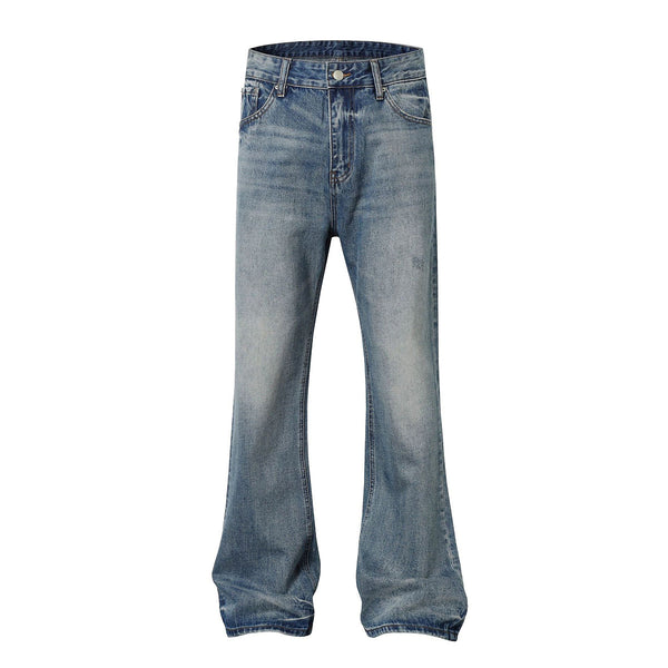 Vintage Light Wash High Waisted Flared Denim Jeans