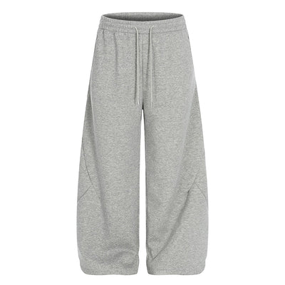 High Street Minimal Wide-Leg Drawstring Sweatpants