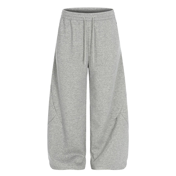 High Street Minimal Wide-Leg Drawstring Sweatpants