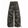 Camouflage Utility Wide Leg Adjustable Hem Pants