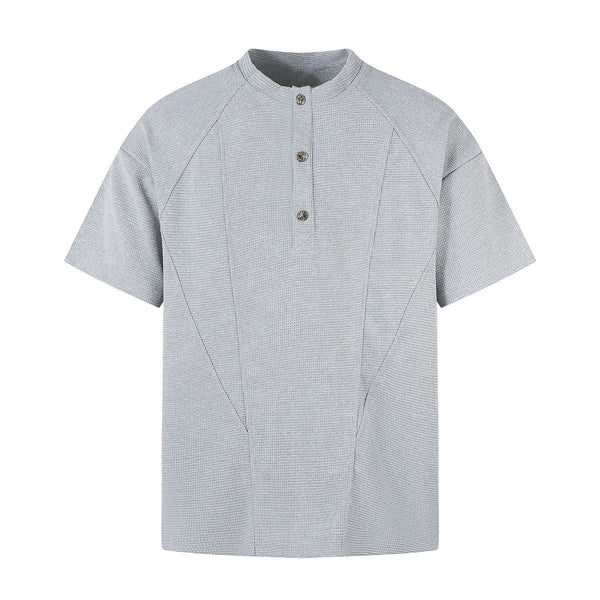 Vintage Waffle Knit Deconstructed Slim Crew Tee