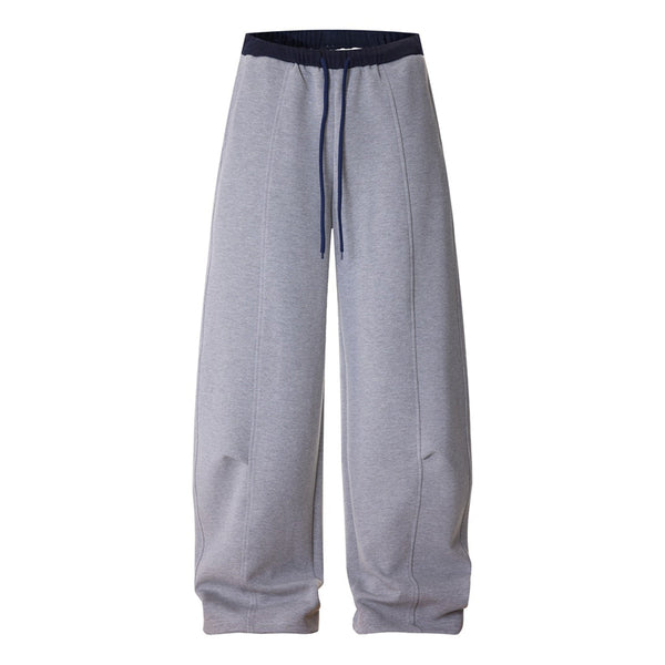 Relaxed Streetwear Deconstructed Curved Blade Joggers