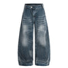 Bamboo Texture Cat Whisker American High Street Jeans