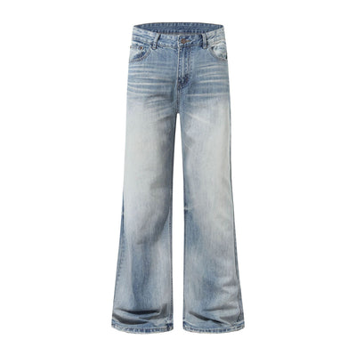 Vintage Light Wash High Waisted Wide Leg Relaxed Jeans