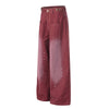 Rhinestone Star Print Vintage Washed Wide Leg Pants