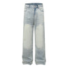Vintage Light Wash Distressed Straight Leg Relaxed Jeans