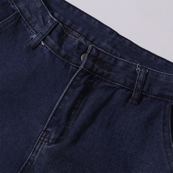 Vintage Style Embroidered Washed Wide Leg Pants