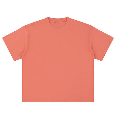 Relaxed Fit Boxy Solid Color Minimal Tee