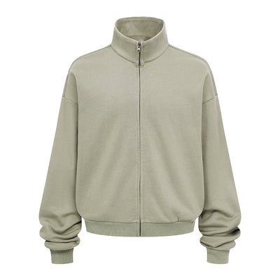 Oversized Zip High Neck Sweatshirt