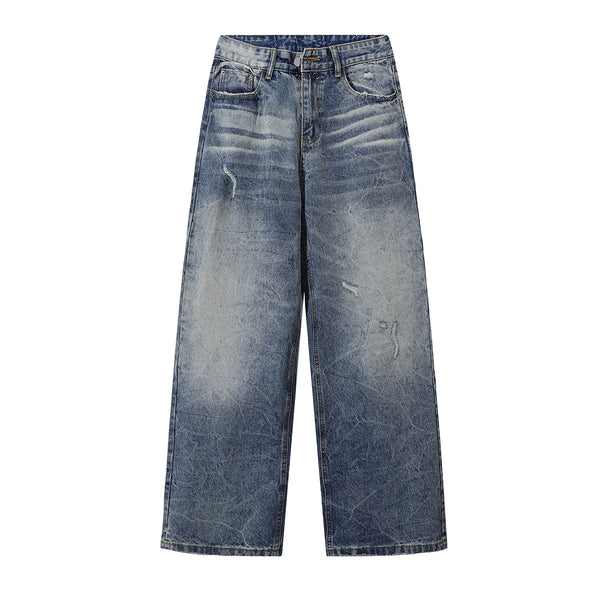 Vintage Wide Leg Distressed Relaxed Jeans