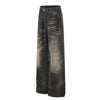 Premium High Street Washed Whisker Loose Straight Jeans
