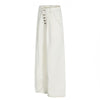 High Waist Wide Leg Button Fly Denim Pants