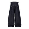 High Waisted Relaxed Fit Button Fly Vintage Blue Jeans