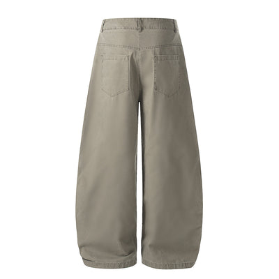 Square Stud Detail Wide Leg Pants