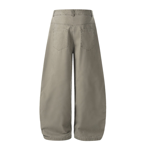 Square Stud Detail Wide Leg Pants