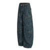 Paint Splatter American High Street Wide Denim