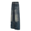 Vintage Light Wash Blue High Waist Wide Denim