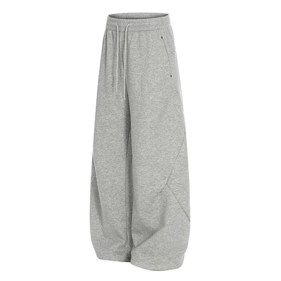 High Street Minimal Wide-Leg Drawstring Sweatpants