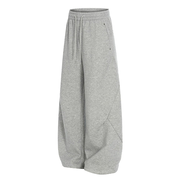 High Street Minimal Wide-Leg Drawstring Sweatpants