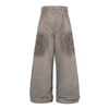 Paint Splatter Detail Wide Leg Jeans Geometric Stitching
