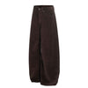 Dark Brown Wide Leg Relaxed Corduroy Pants