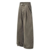High-Waisted Wide-Leg Button Front Vintage Pants