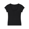 Solid-Color V-Neck Cotton T-Shirt 6.45oz