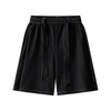High Waist Tie Belt Relaxed Denim Shorts