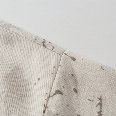 Gradient Jacquard Crack Distressed Statement Tee