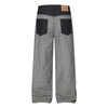 Vintage-Inspired High-End Button Wide-Leg Denim Pants