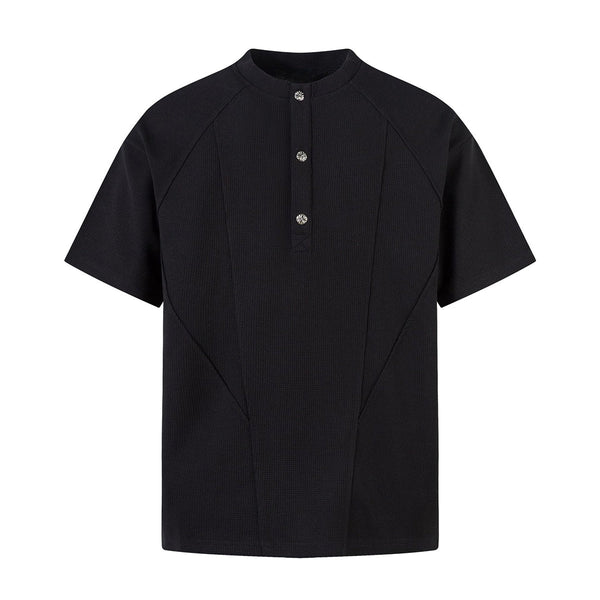Vintage Waffle Knit Deconstructed Slim Crew Tee