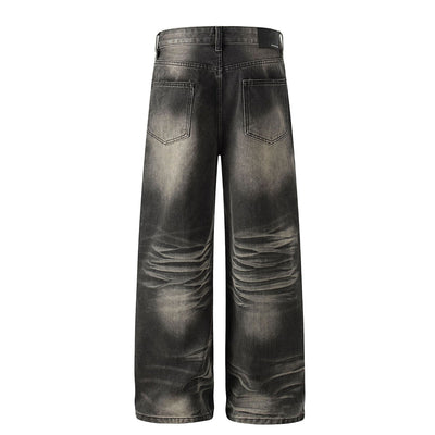 Premium High Street Hand-Rubbed Whisker Loose Jeans